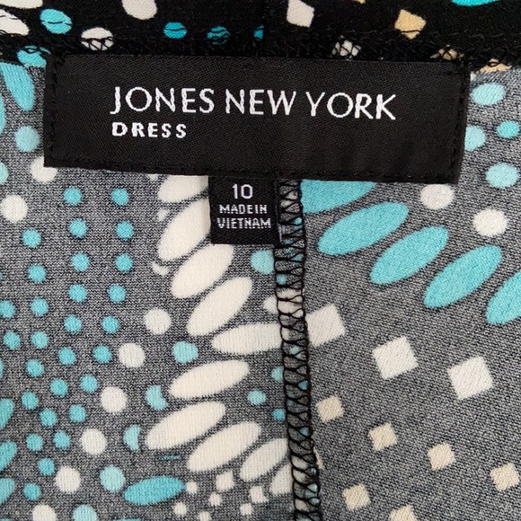 Jones New York Surplice Top Ruched Dress Women's Size 10 - Picture 3 of 4